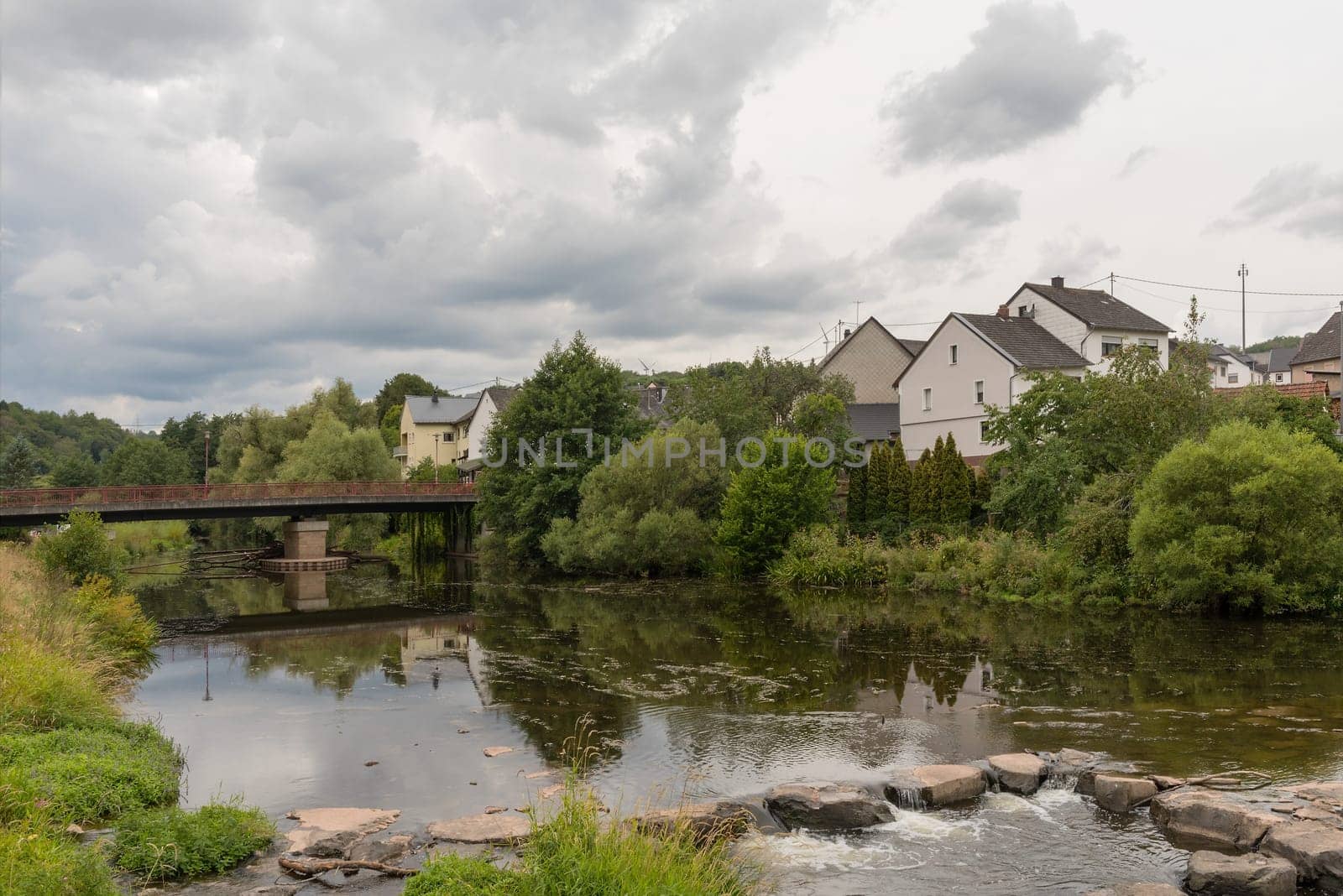 The Nahe river in Nohen Hunsrück, Rhineland Palatinate, Germany
