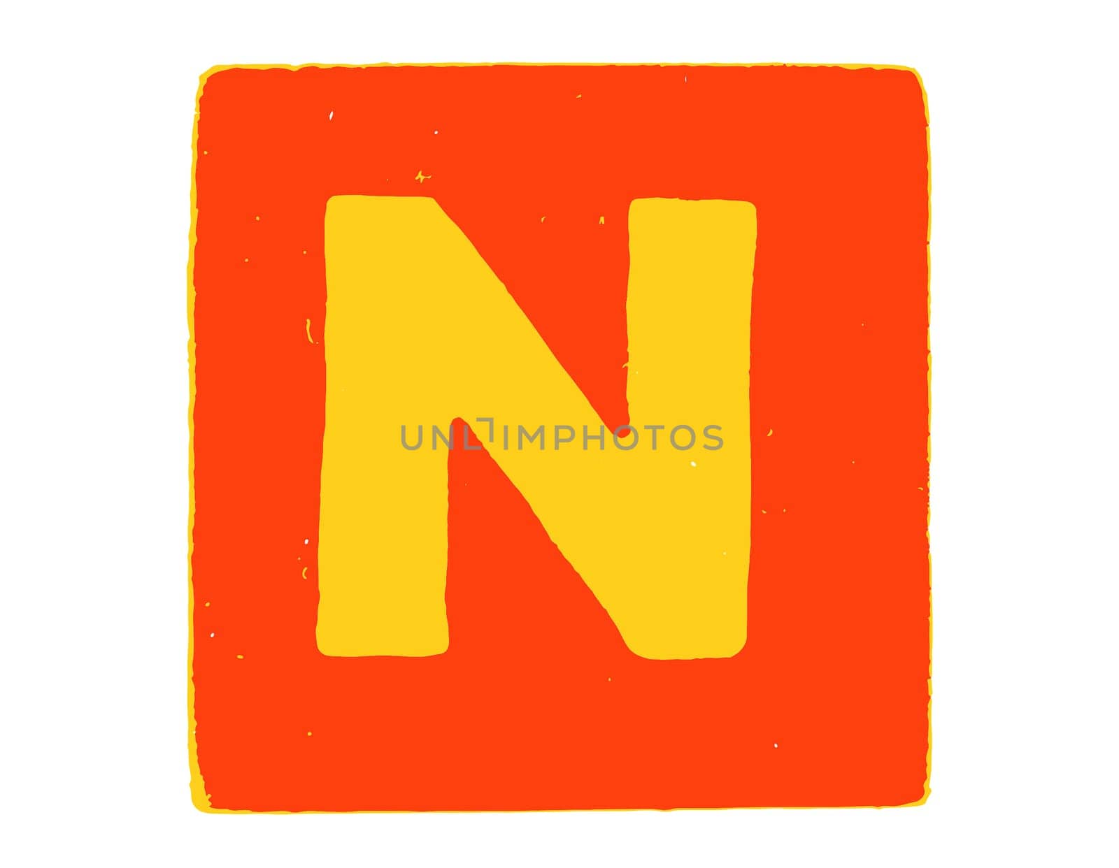 Wooden alphabet blocks isolated on white background. Toy blocks are wooden, plastic, or foam pieces of various shapes
