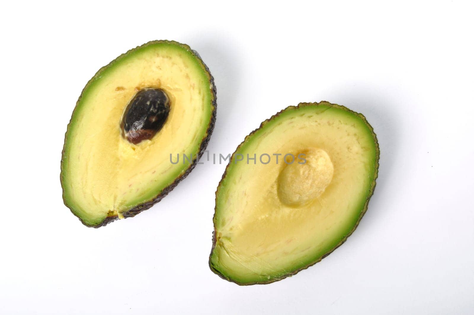 Avocado on white background
