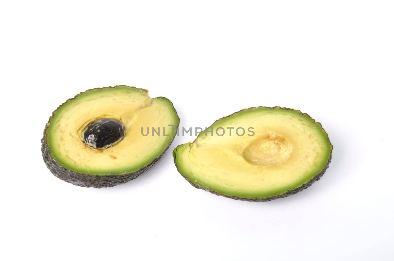 Avocado on white background