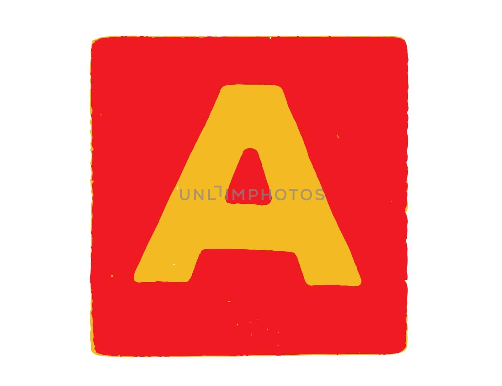 Wooden alphabet blocks isolated on white background. Toy blocks are wooden, plastic, or foam pieces of various shapes