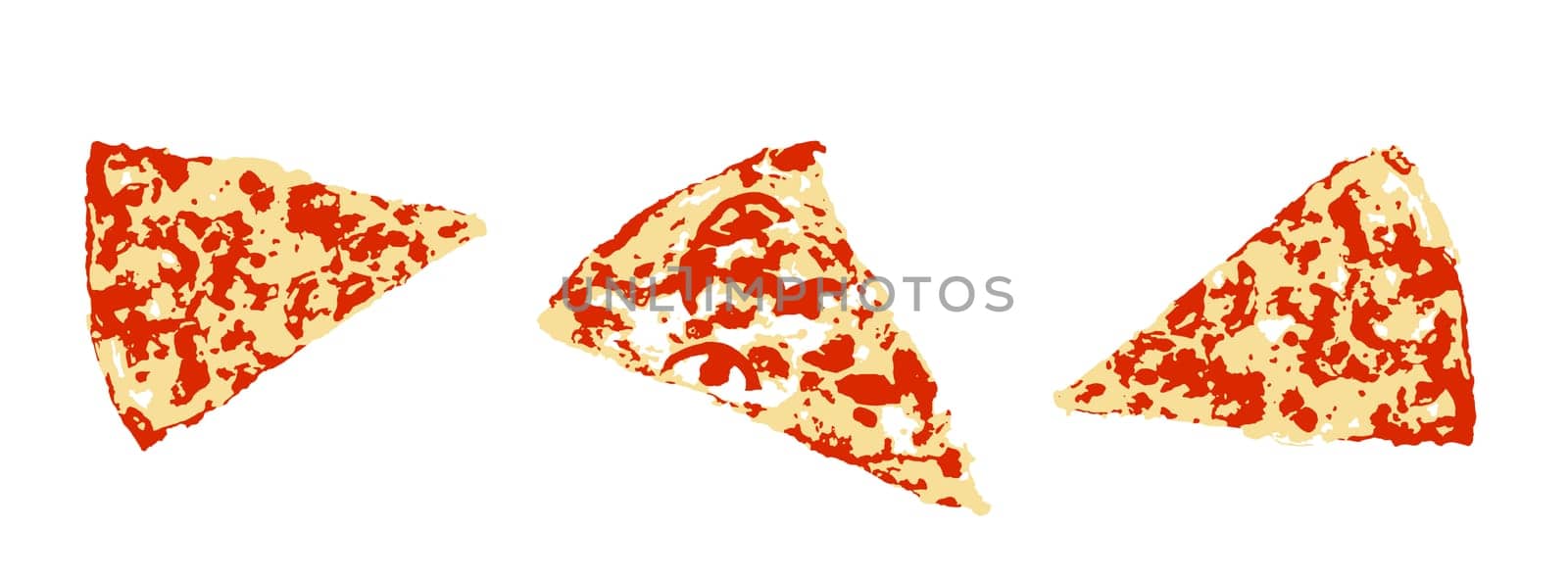 Traditional pepperoni pizza on white background. Pepperoni is an American variety of salami, made from a cured mixture of pork and beef seasoned with paprika or other chili pepper