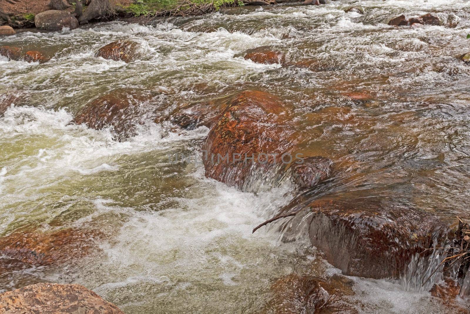 Rushing Stream in the Mountains near Rocky Mountain National Park in Colorado