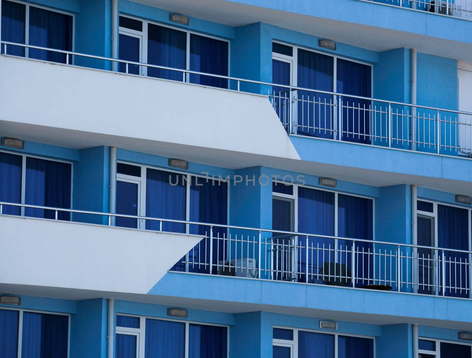 Modern new building in an urban residential complex