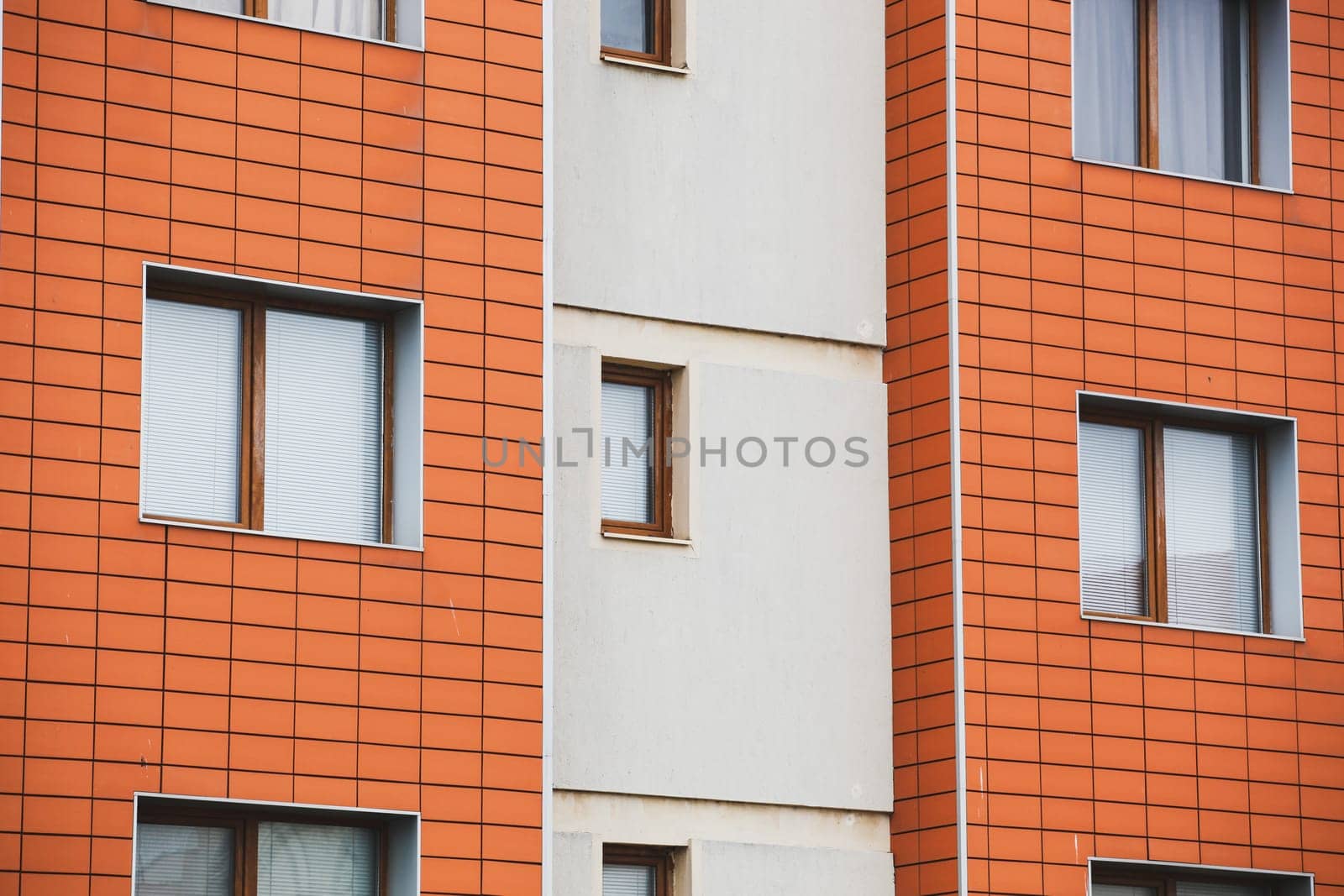 Modern new building in an urban residential complex