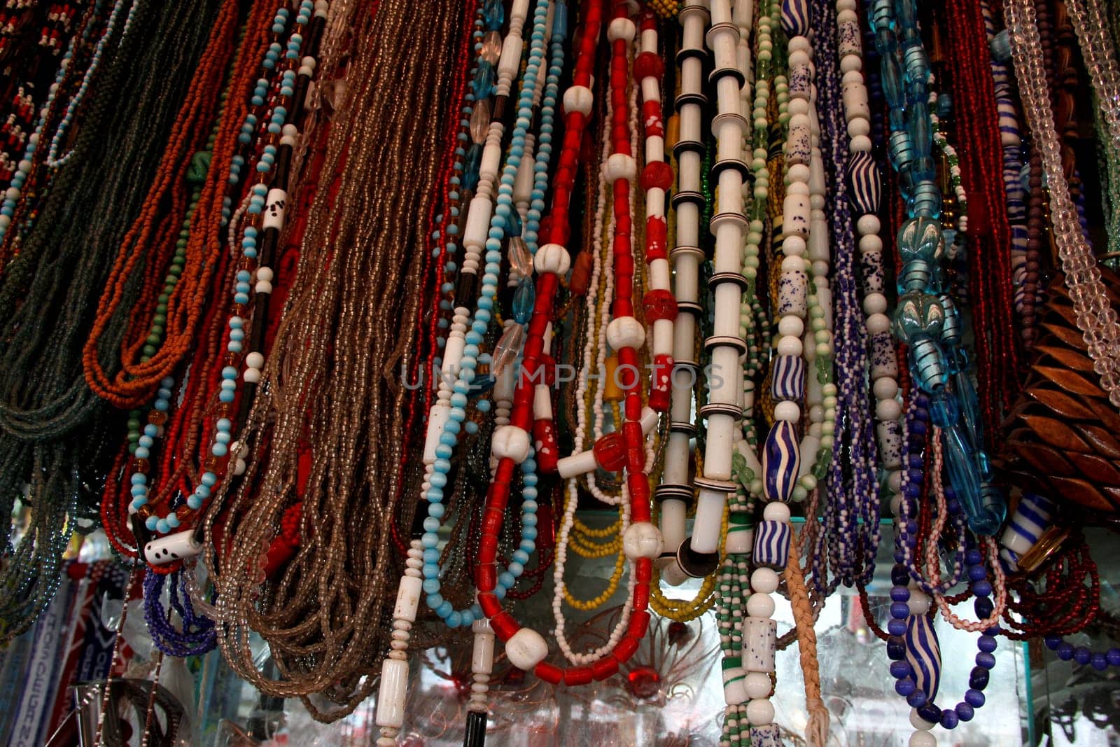 salvador, bahia / brazil - april 21, 2013: article religios for members of the Candomble religion are seen for sale at the Sao Joaquim fair in the city of Salvador.