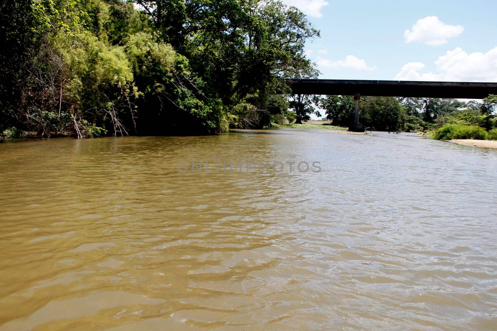 conde, bahia / brazil - march 27, 2013: view of the Itapicuru River bed in the city of Conde..