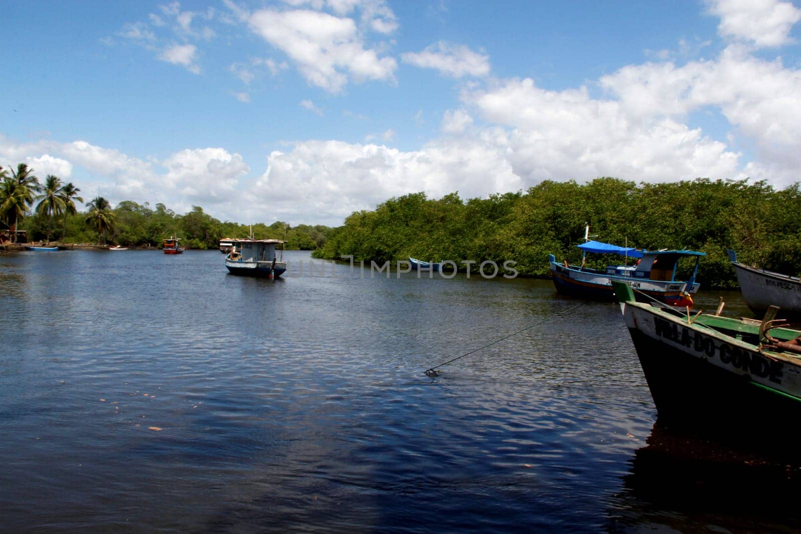 conde, bahia / brazil - march 27, 2013: view of the Itapicuru River bed in the city of Conde..