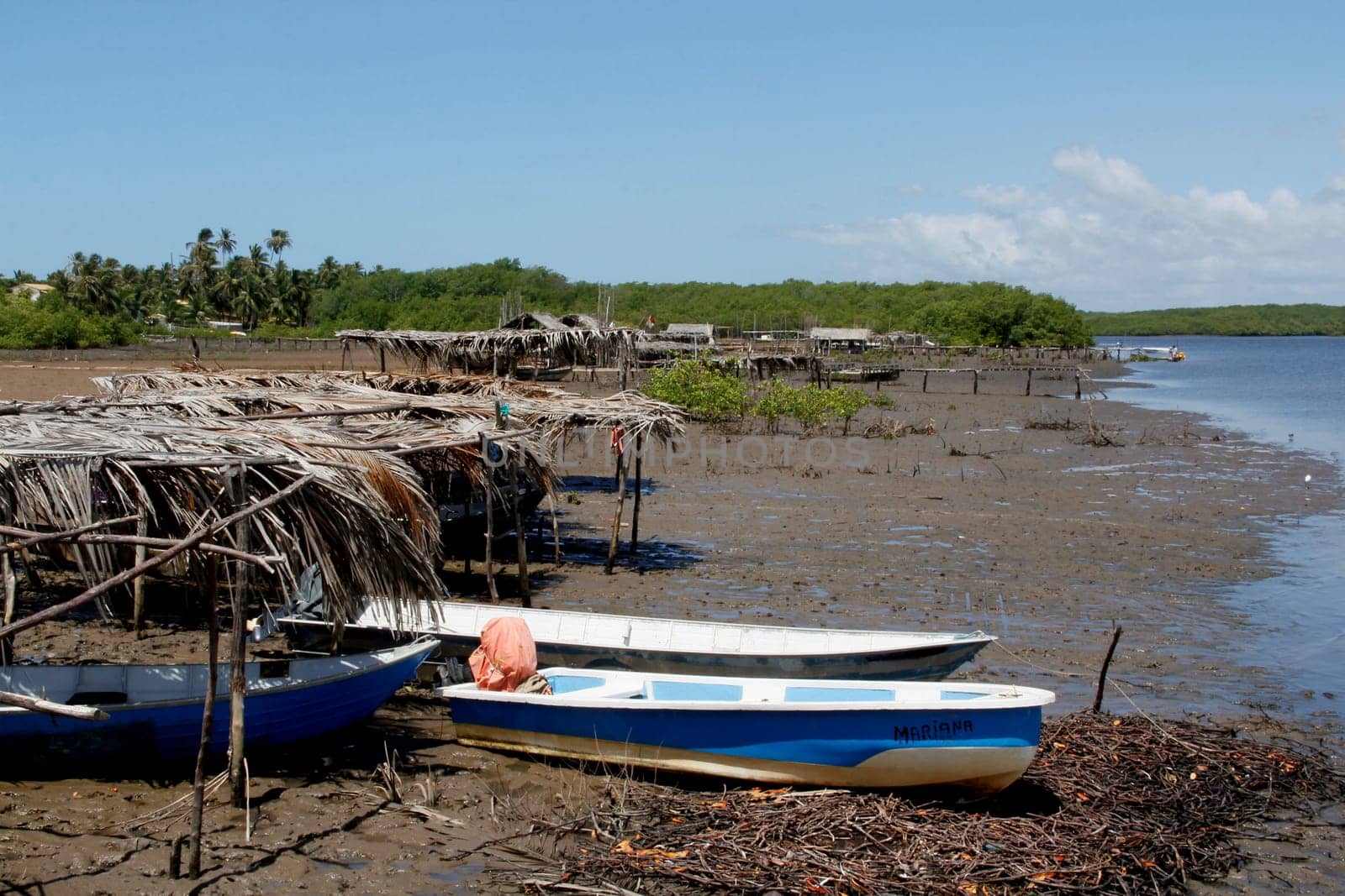 conde, bahia / brazil - march 27, 2013: view of the Itapicuru River bed in the city of Conde..