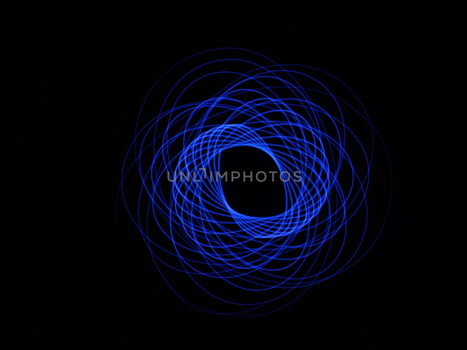 Light abstract forms symmetrical round different colors