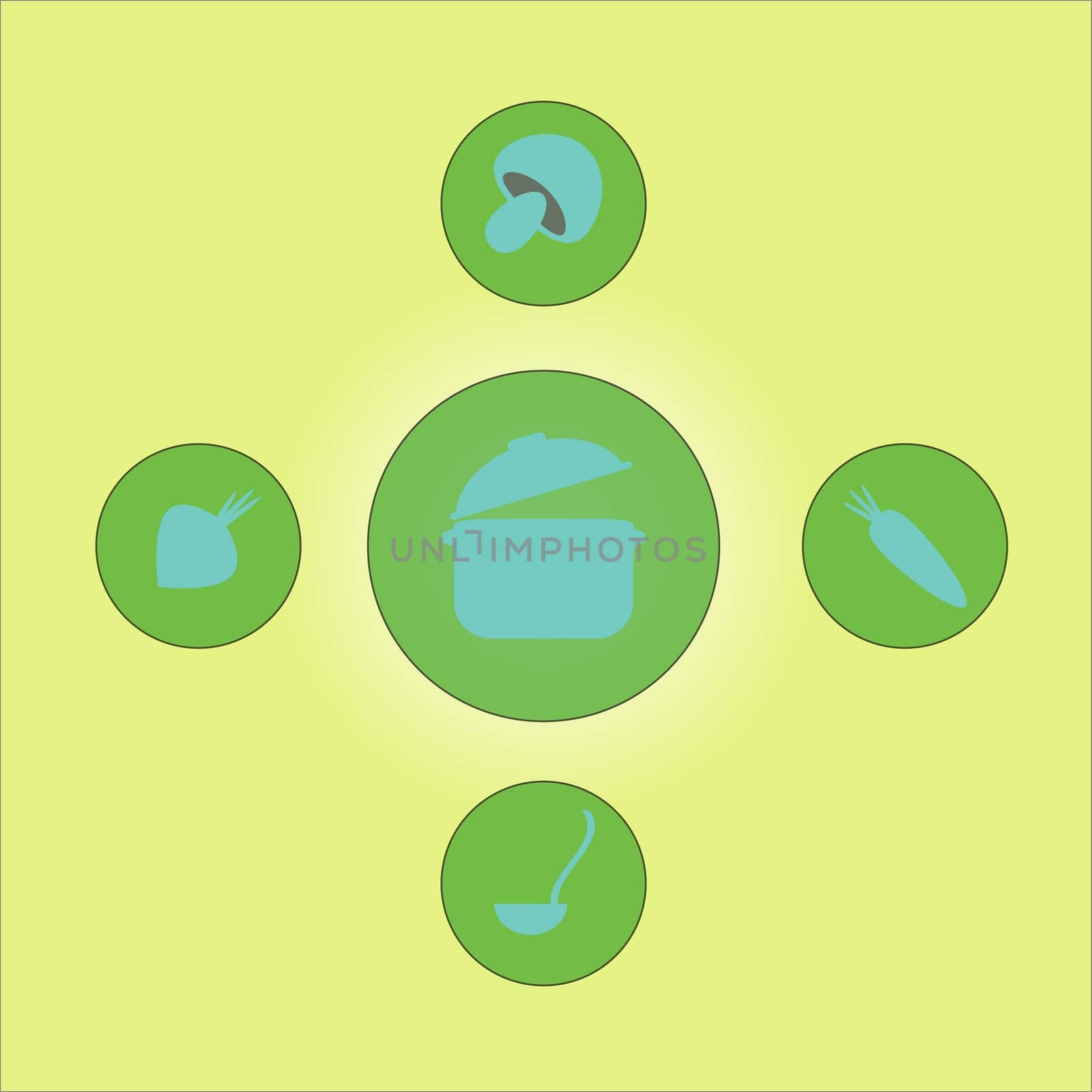 Vector illustration of the cooking,cooking and vegetable background