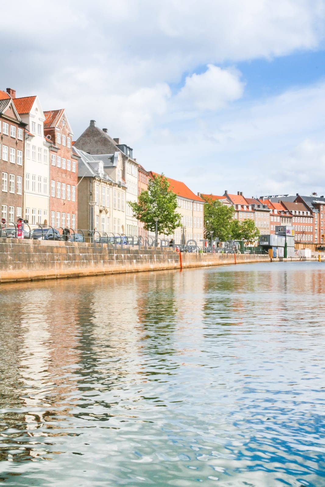 Colored Danish Homes . View from a Boat