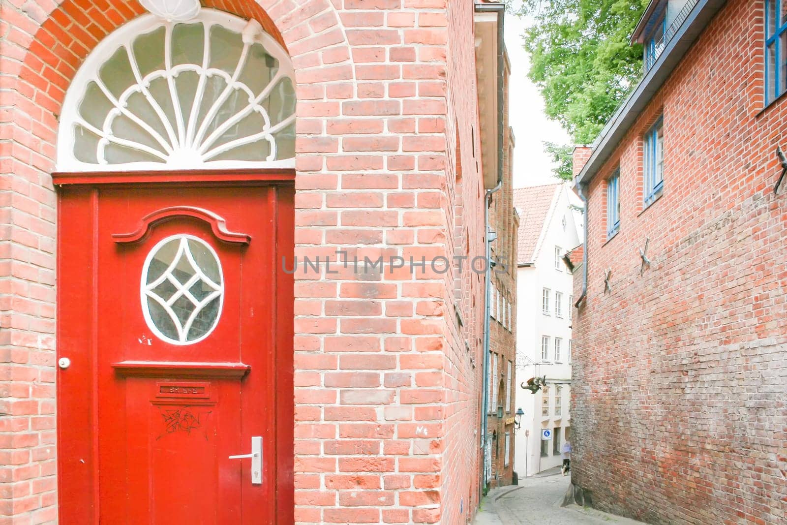 Red Portal in Lubeck. House in old town.