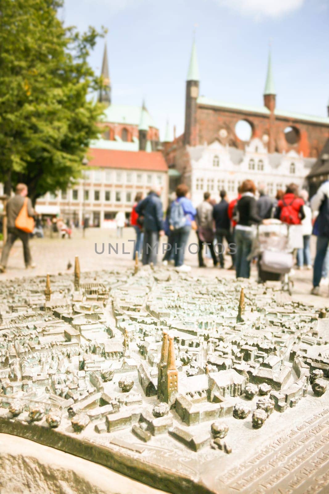 Model of the city center of Lubeck - Germany