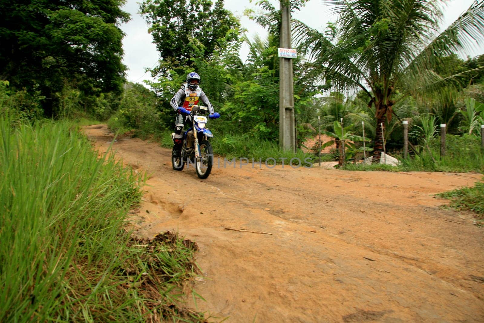 porto seguro, bahia / brazil - april 12, 2009: motorcyclist during motocross enduro in the city of Porto Seguro, in southern Bahia...