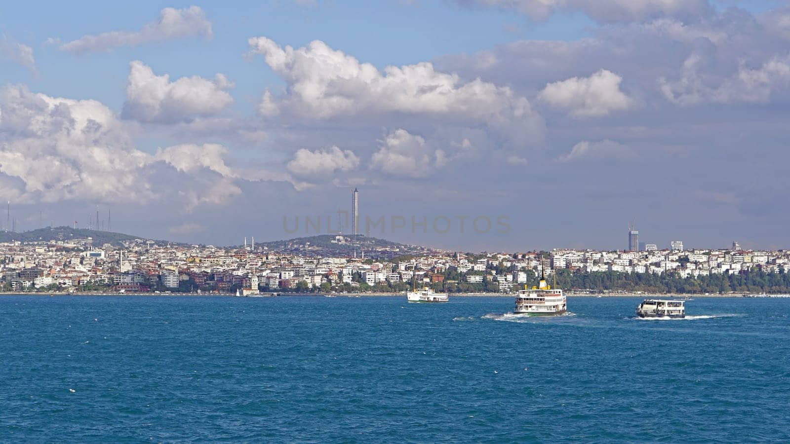 ISTANBUL, TURKEY - OCTOBER 02, 2017: Construction of TV tower at asian side in Istanbul, Turkey.