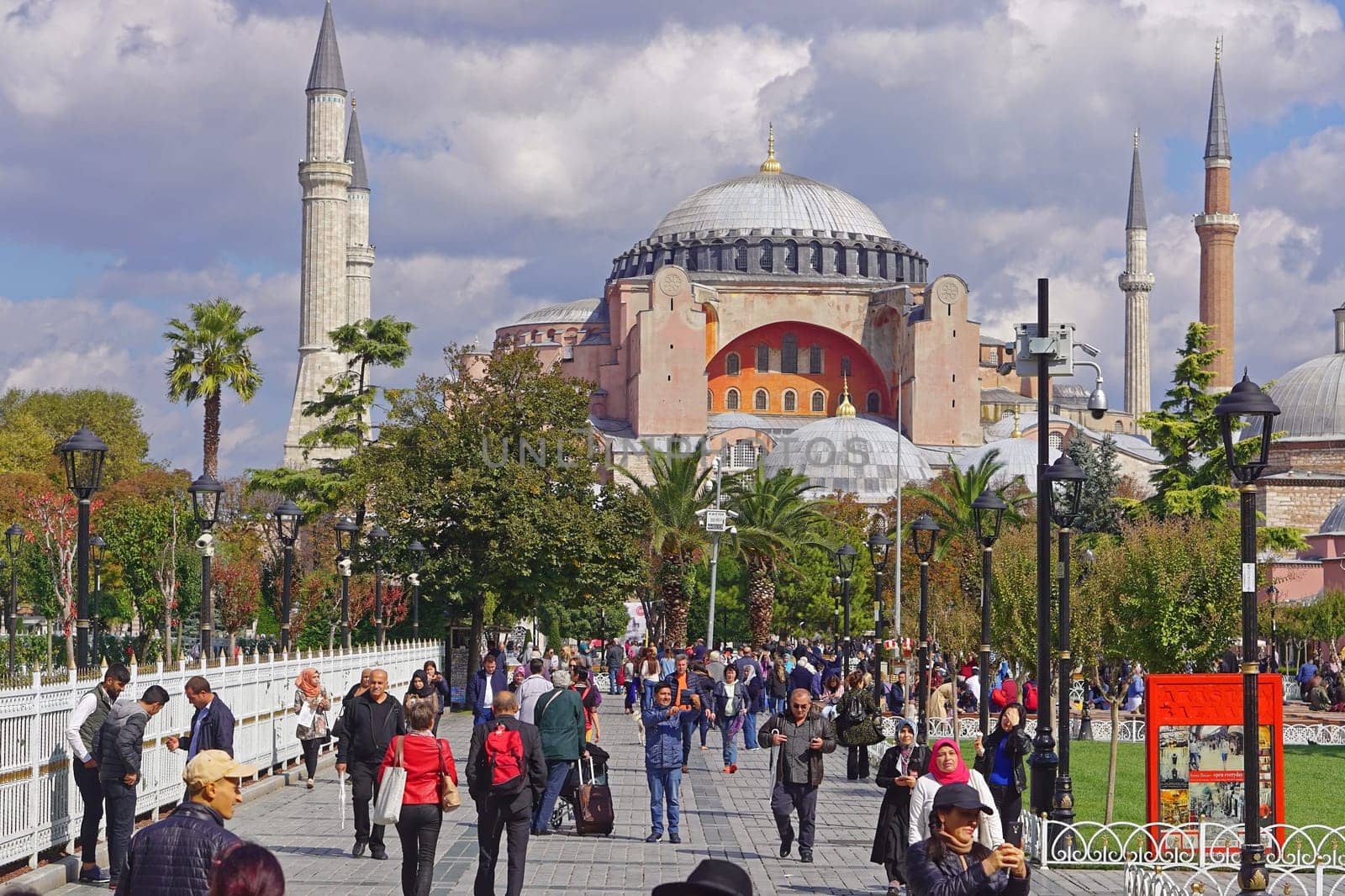 ISTANBUL, TURKEY - OCTOBER 02, 2017: Hagia Sophia mosque museum in Istanbul, Turkey.