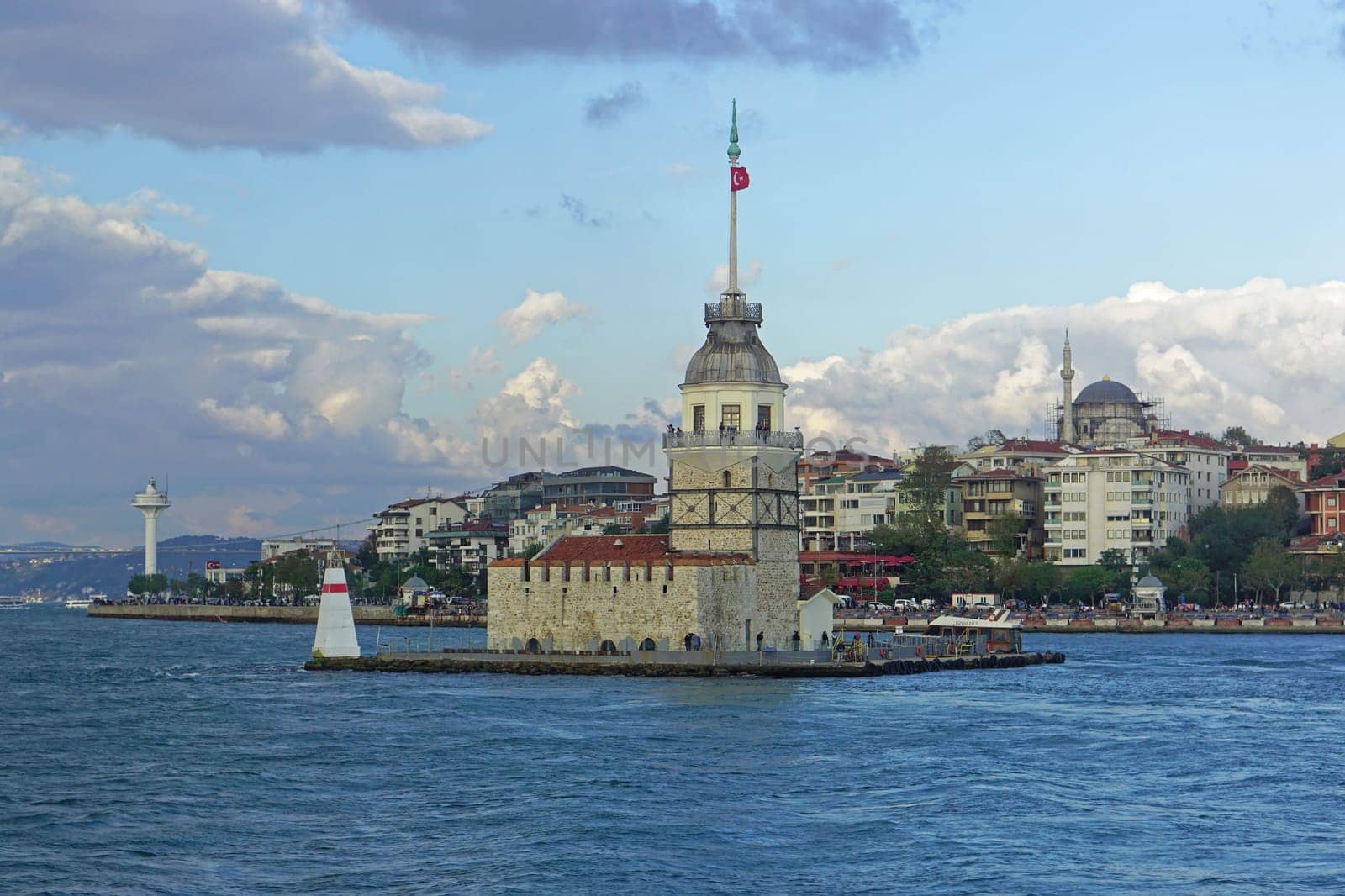 ISTANBUL, TURKEY - OCTOBER 02, 2017: Maiden tower lighthouse in Istanbul, Turkey.