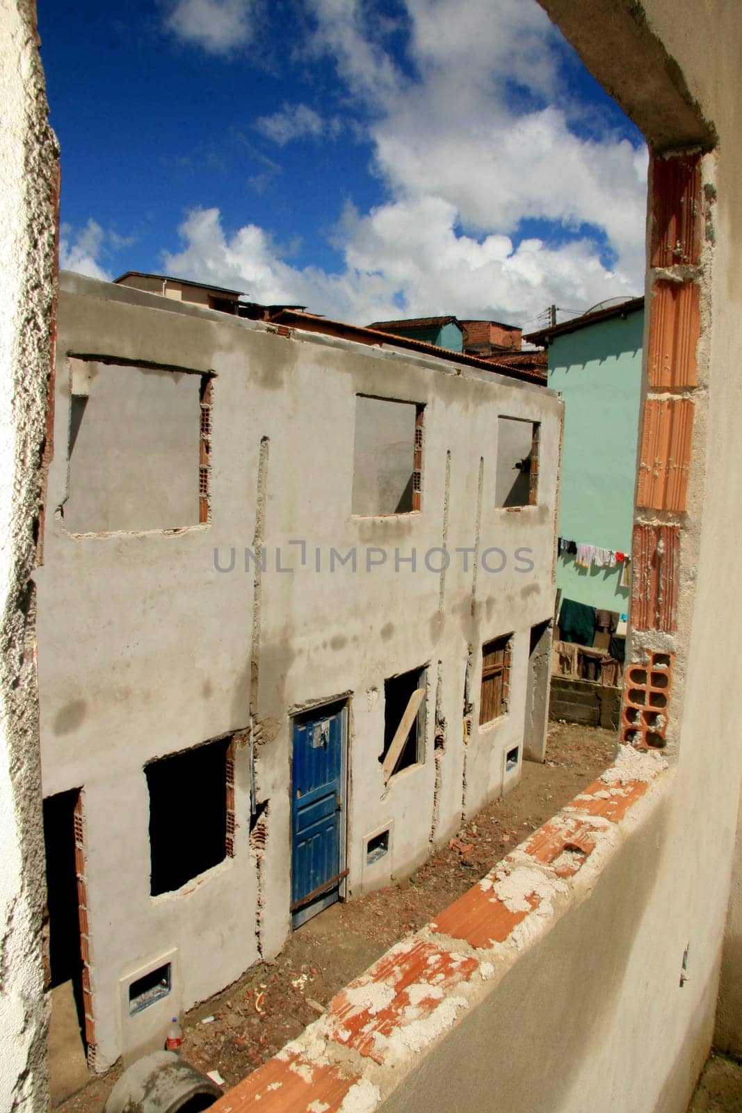 eunapolis, bahia / brazil - january 15, 2009: houses under construction, aimed at poor families in the city of Eunapolis...