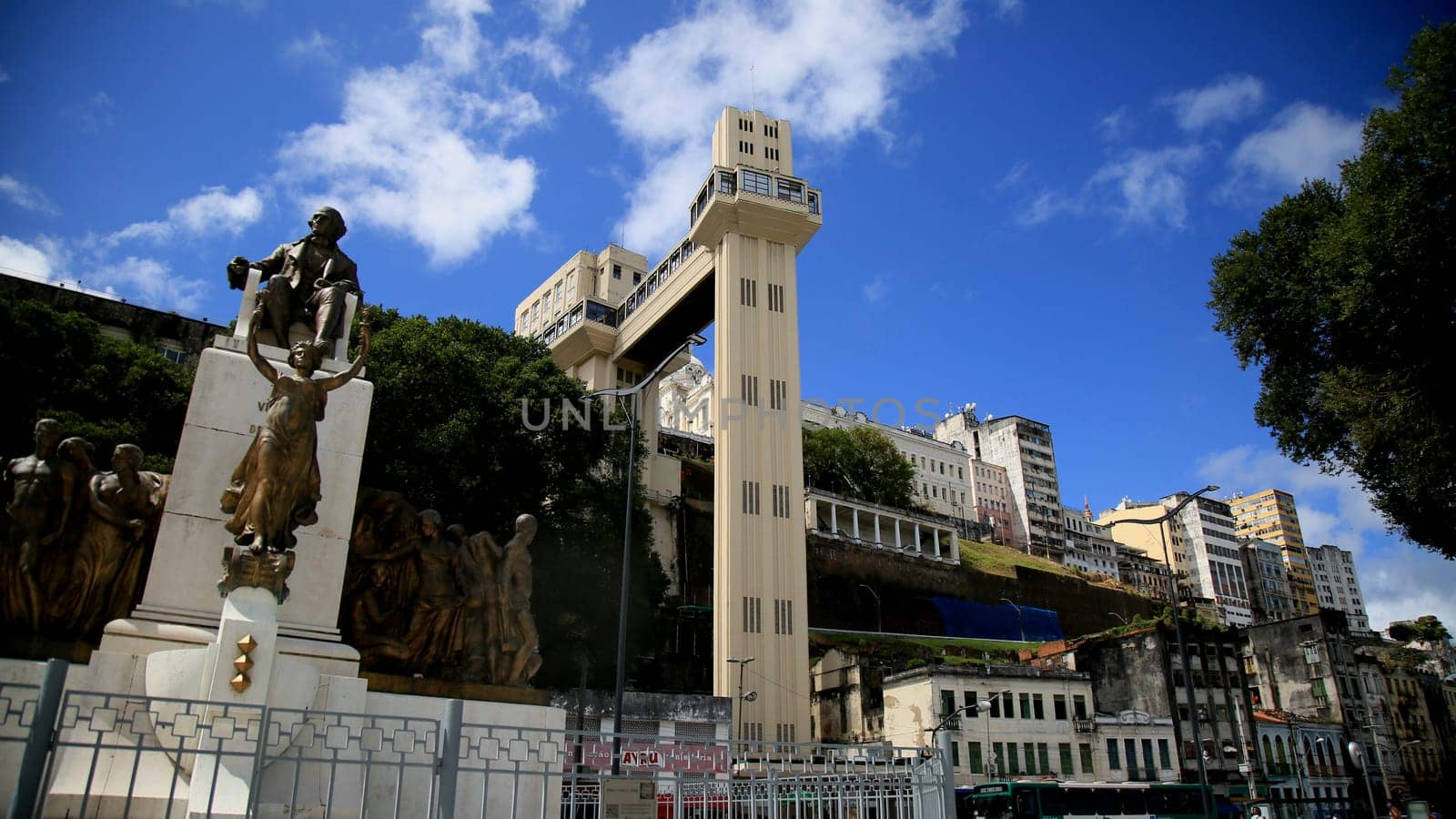 salvador, bahia / brazil - september 8, 2020: View of the Lacerda Elevator, in the city of Salvador.