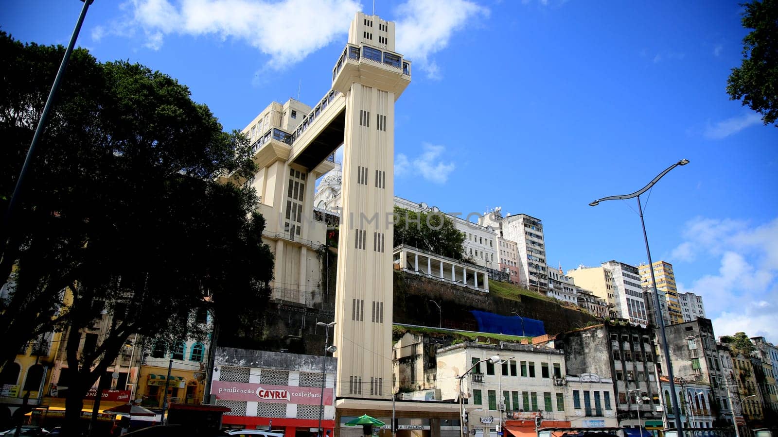 salvador, bahia / brazil - september 8, 2020: View of the Lacerda Elevator, in the city of Salvador.