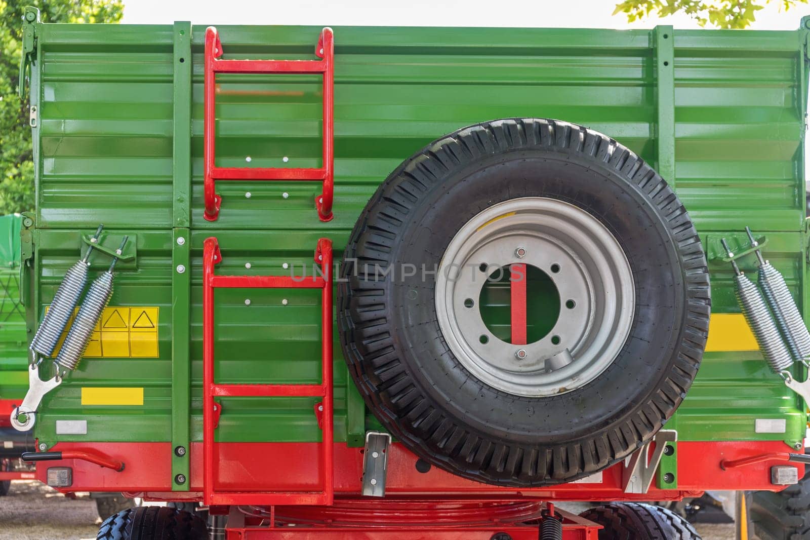 Big Spare Wheel at Green Agriculture Trailer