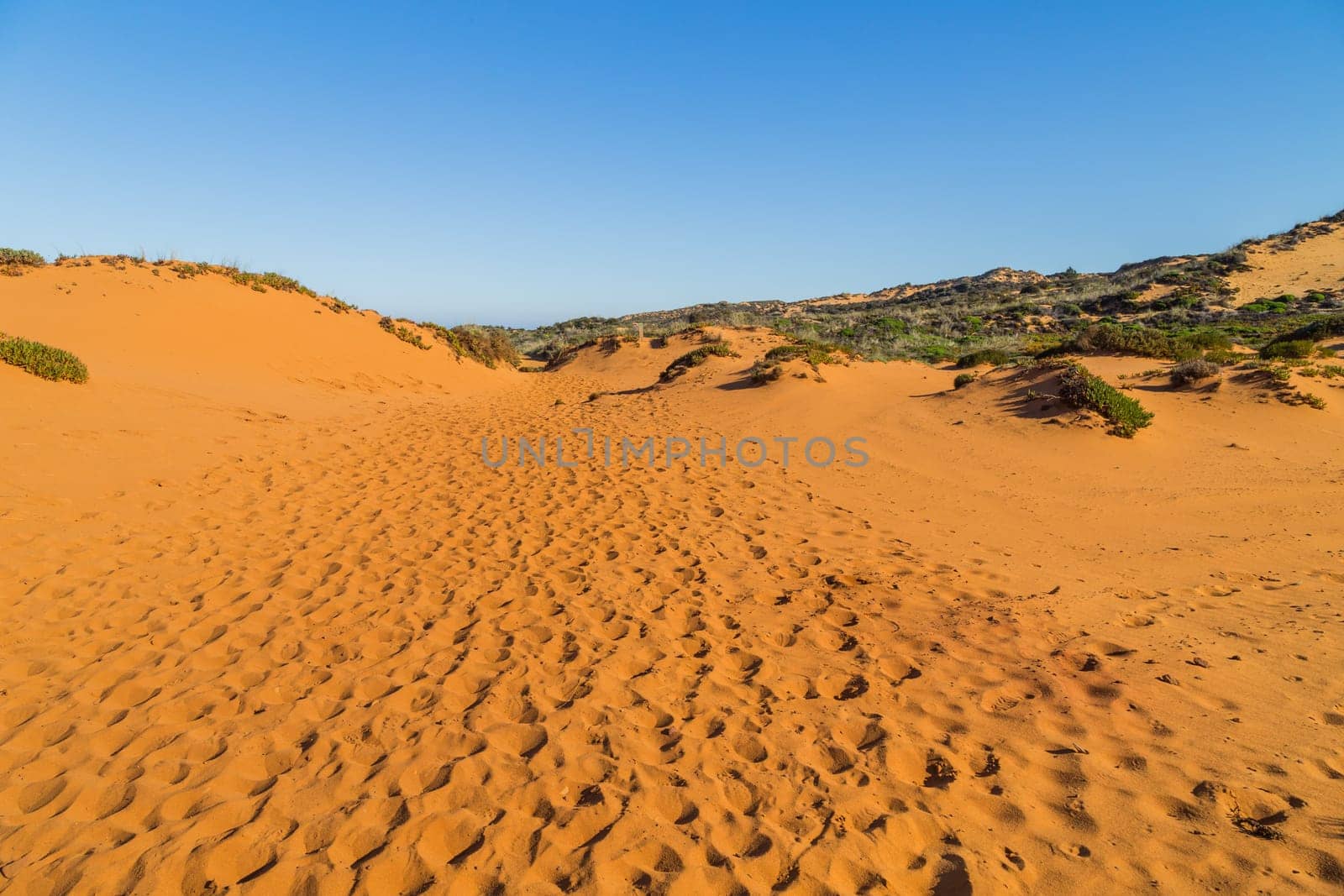 Sandy coast, Aljezur, Alentejo west, Vicentina Coast, Portugal.