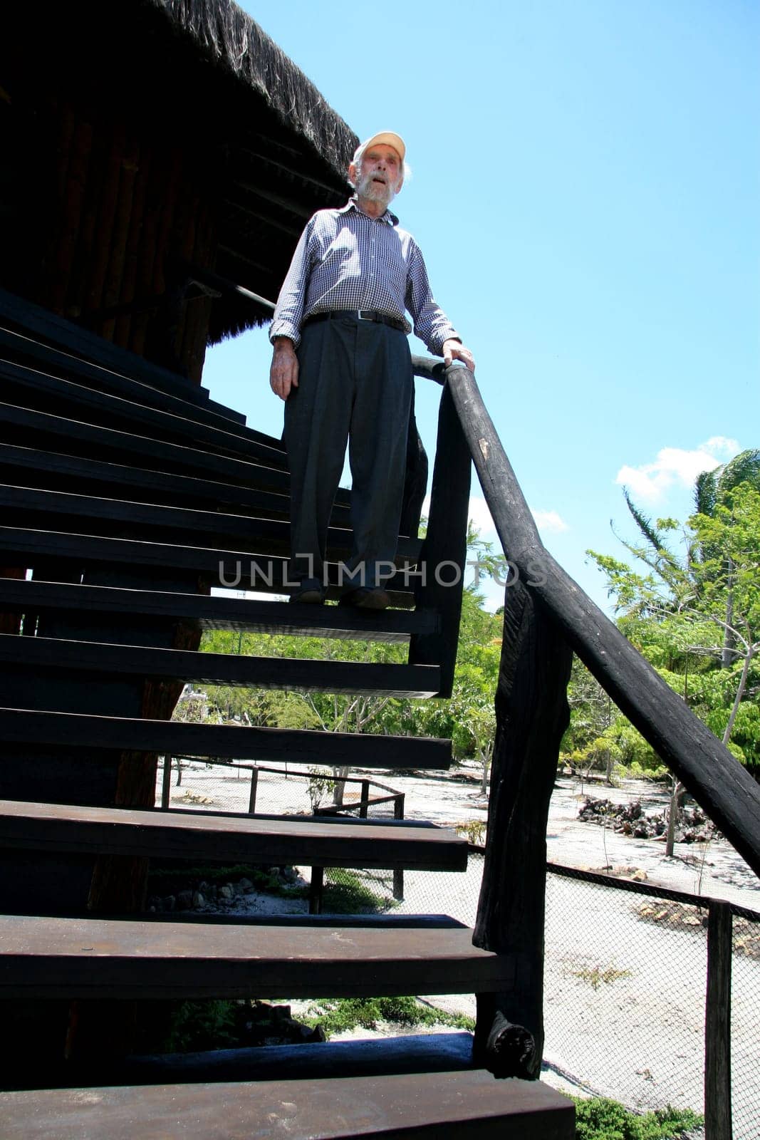 nova vicosa, bahia / brazil - october 27, 2008: Frans Krajcberg, artist and environmentalist, is seen at Sitio Natura in the city of Nova Vicosa, in southern Bahia.
