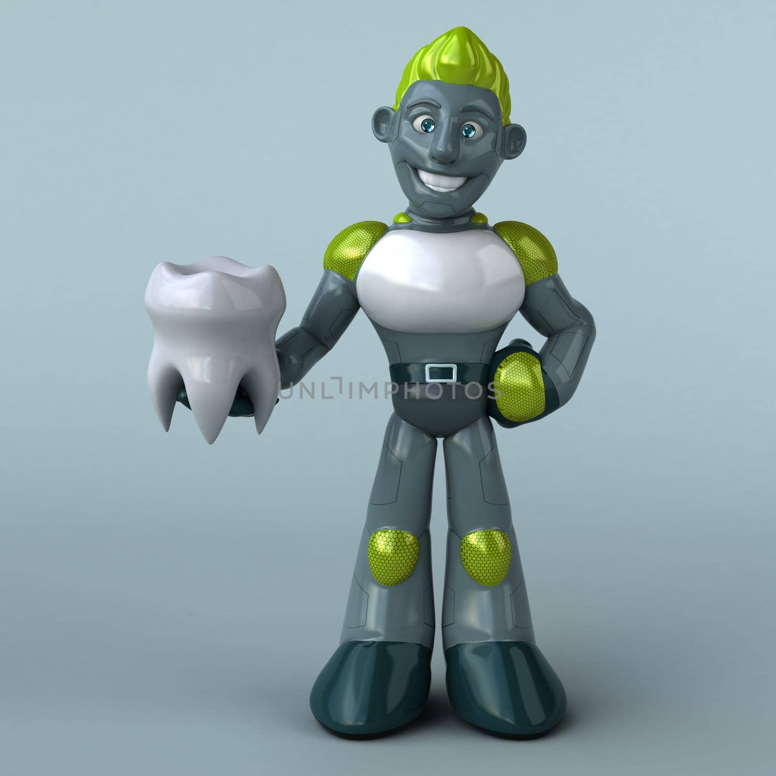 Green Robot - 3D Illustration