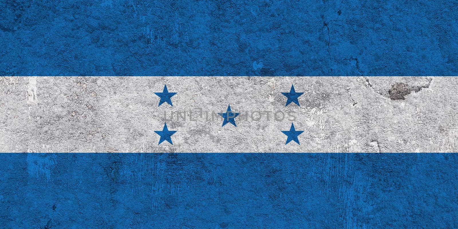 Flag of Honduras on weathered concrete