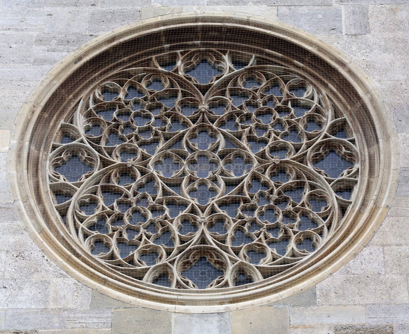 Rose window on St. Stephen’s Cathedral in Vienna, Austria