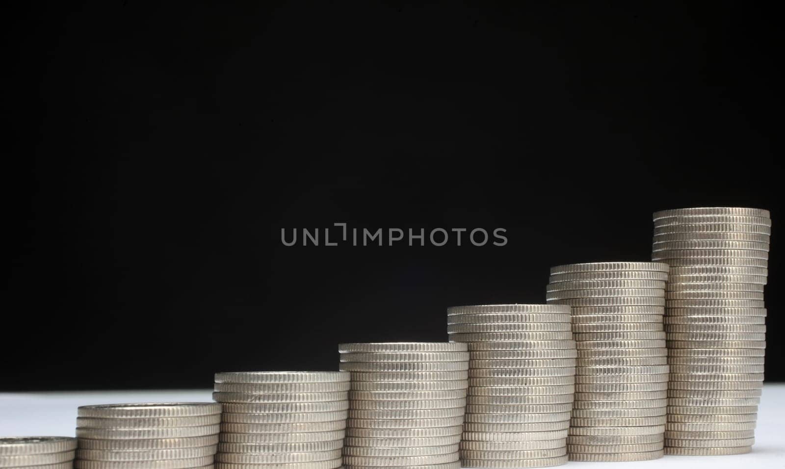 Stacks of money coins