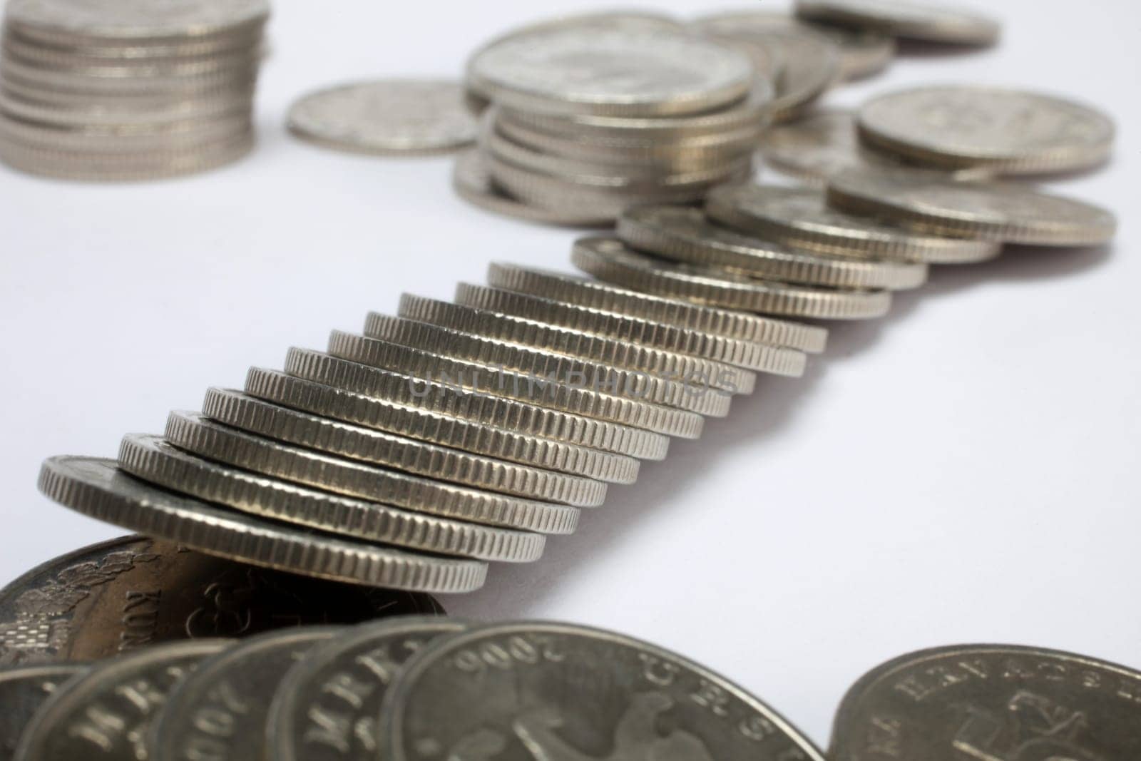 Close up of coins