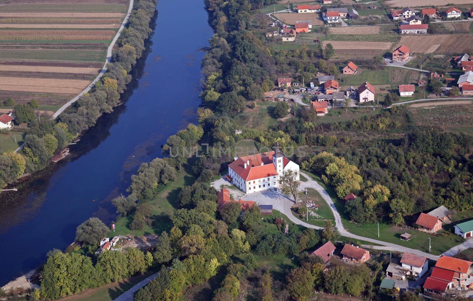 Parish Church of Our Lady of snow and Pauline monastery in Kamensko, Croatia