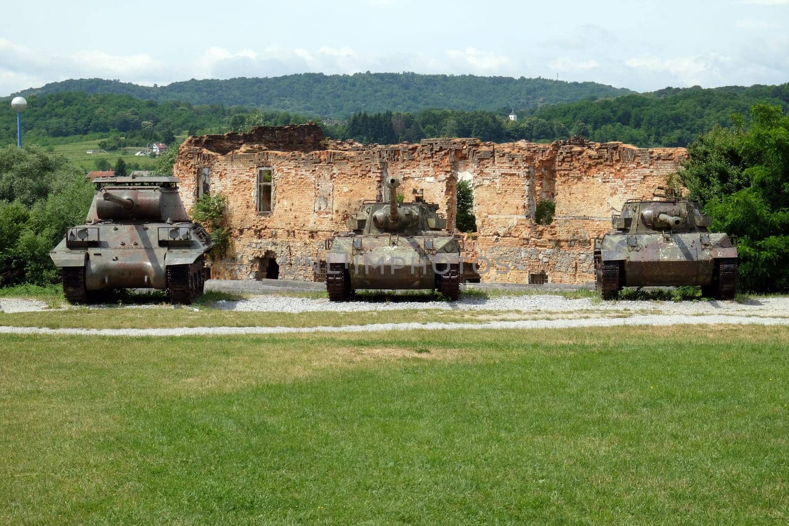 Military tanks Open air museum of the Croatian War of Independence, 1991 - 1995, (Homeland War, Domovinski Rat), Turanj, Croatia