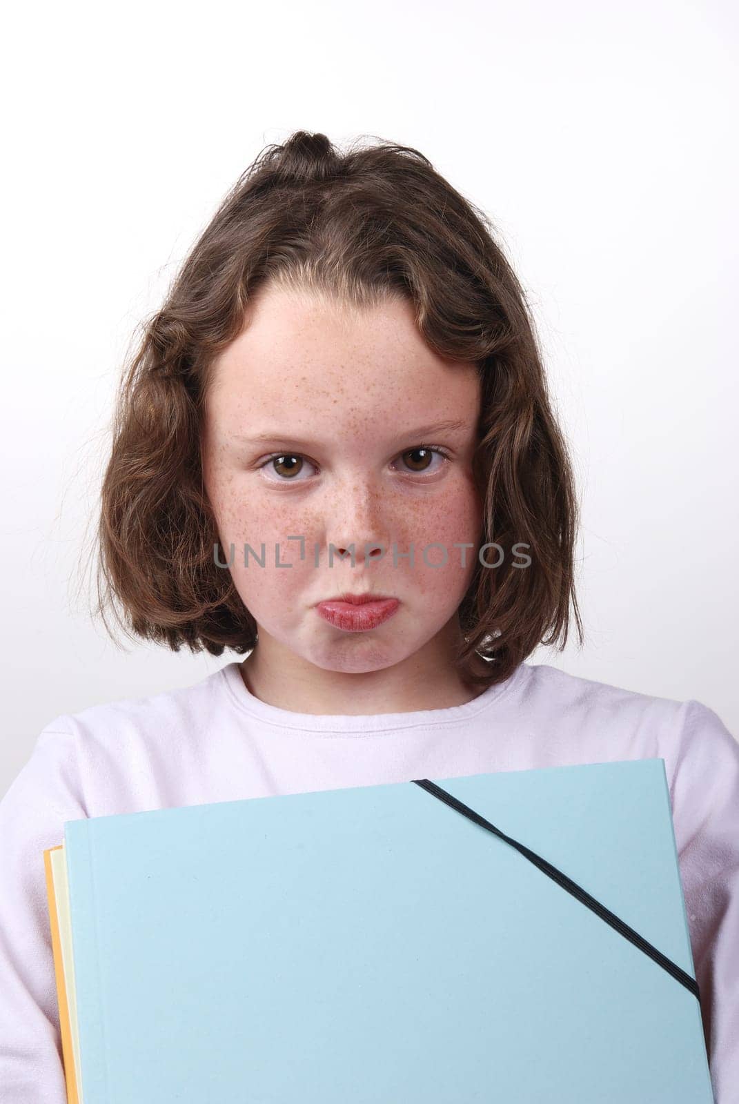 student with folder
