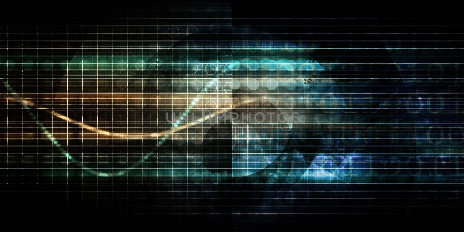 Technology Communications and Satellite Transmission Data Art