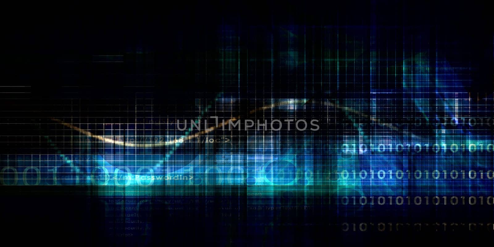 Digital Signal Technology Abstract as Pattern Art