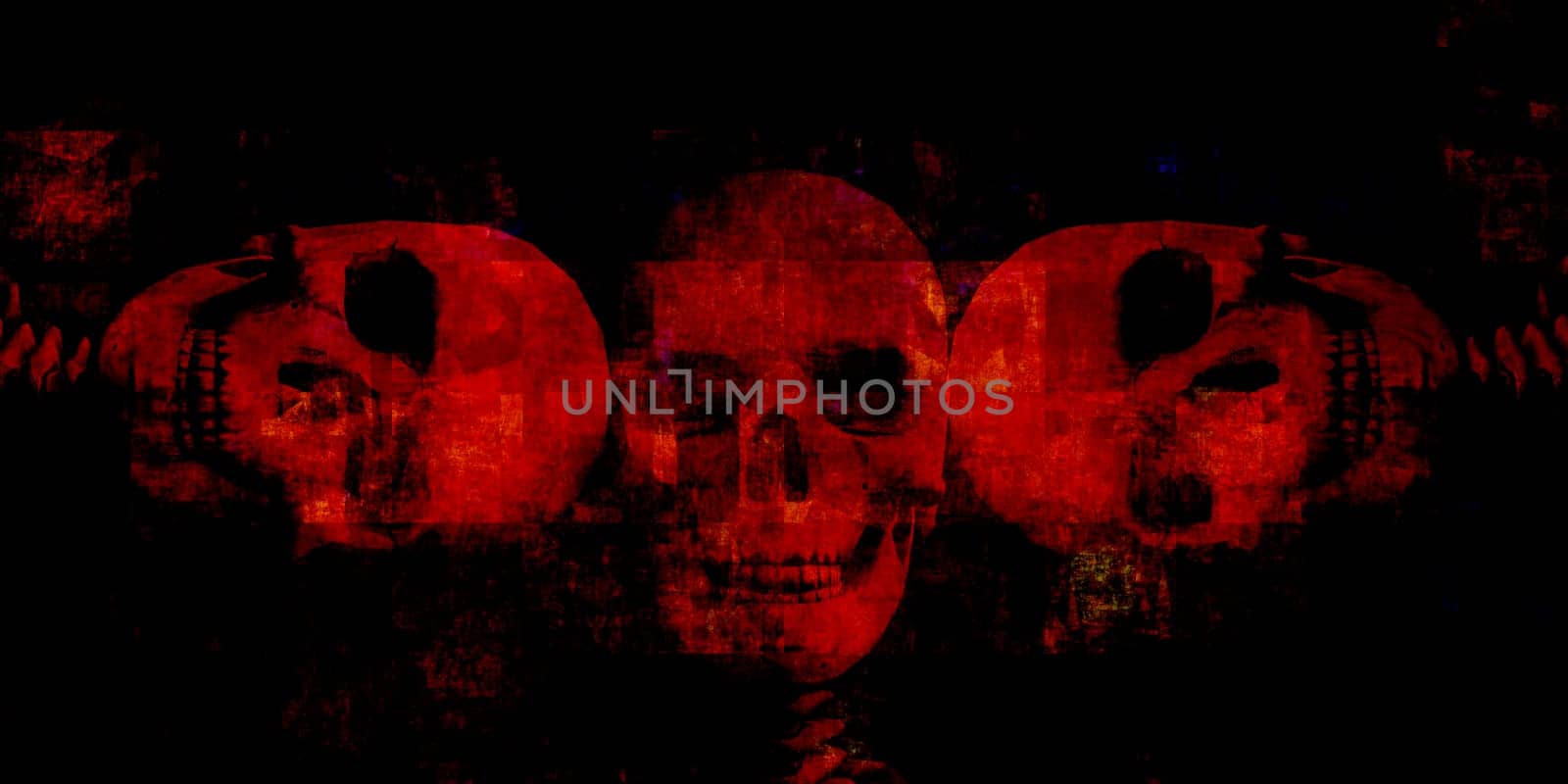Horror Movie Concept Background with Budget Halloween Poster