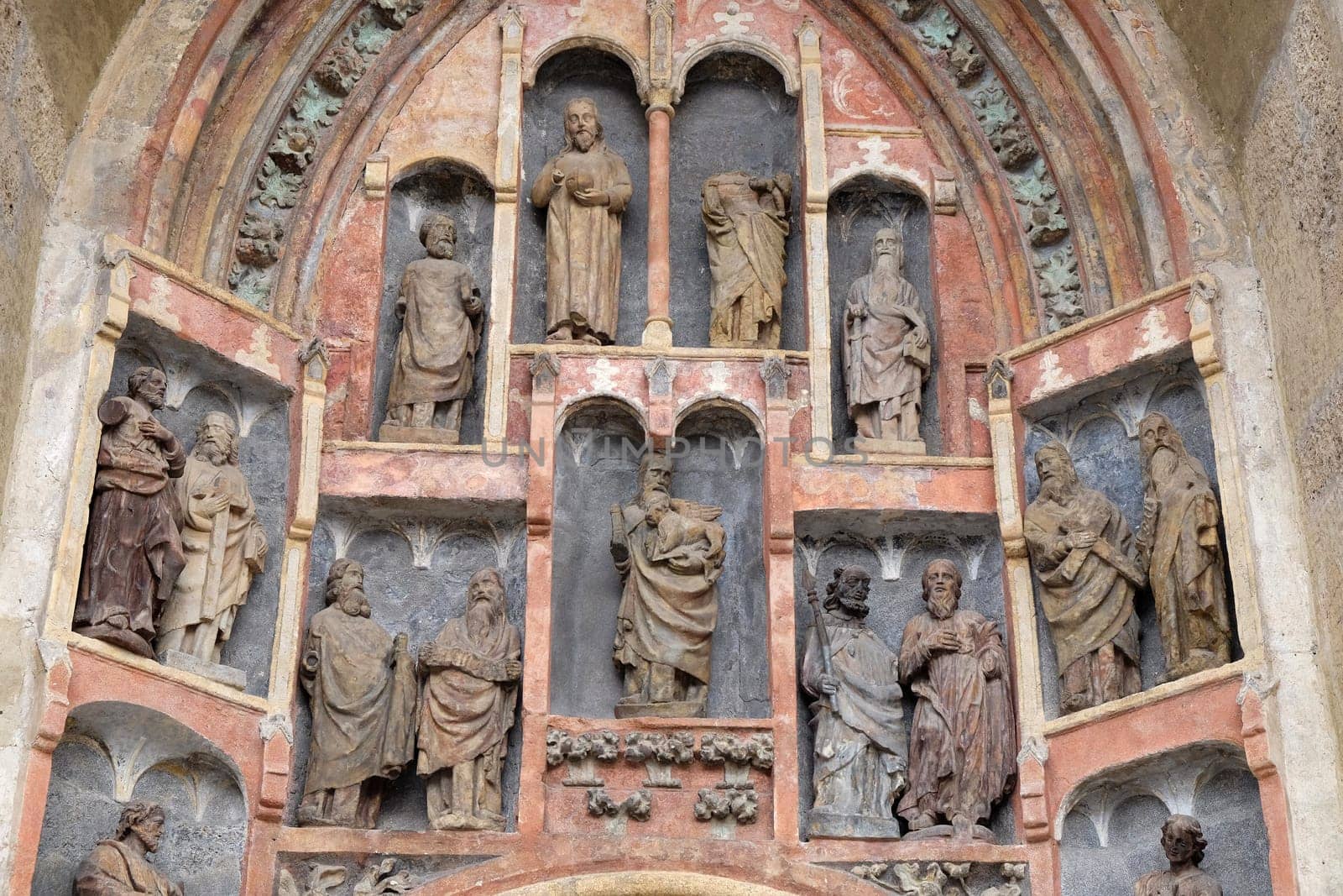 South portal of the church of St. Mark in Zagreb, Croatia