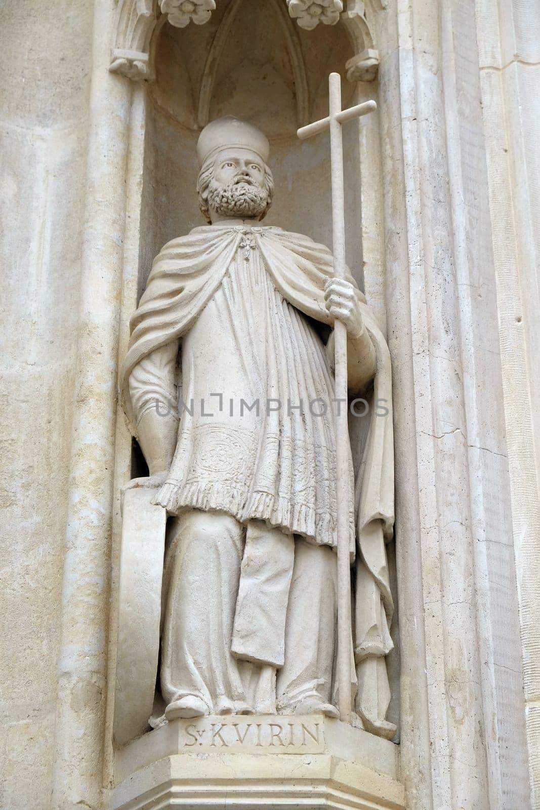 St. Quirinus, west portal of the church of St. Mark in Zagreb, Croatia