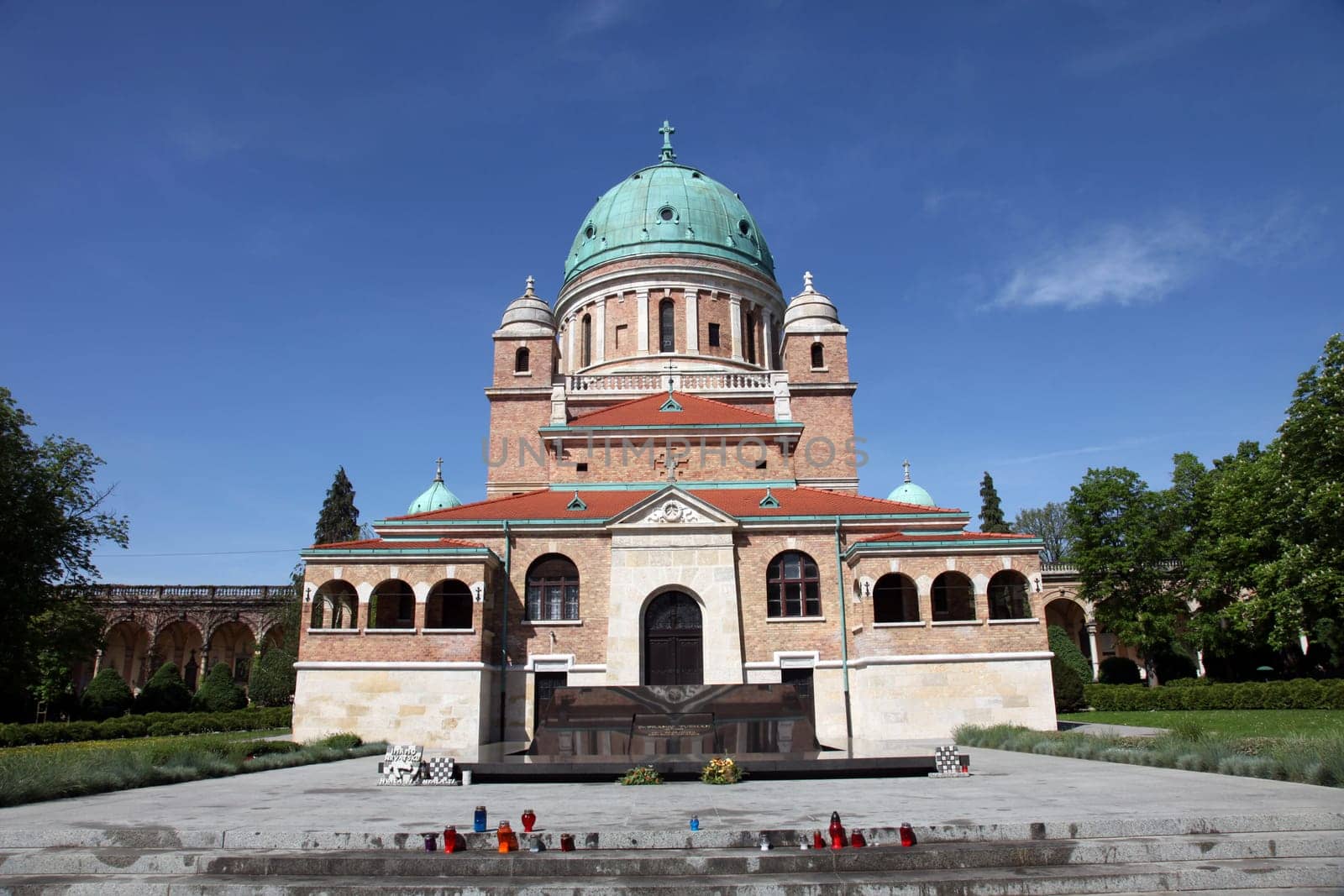 Church of Christ the King, Mirogoj graveyard in Zagreb, Croatia