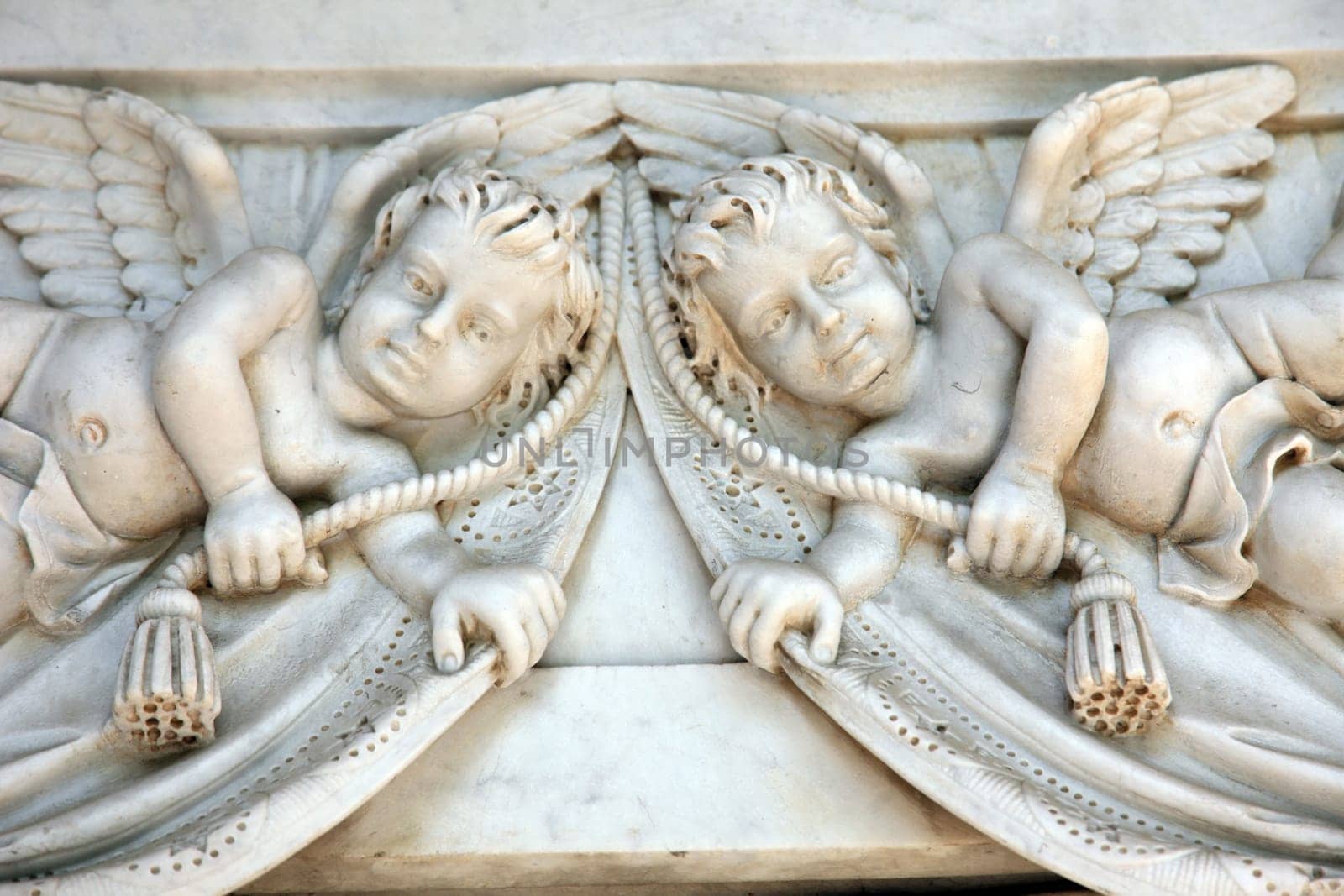 Angel at Mirogoj cemetery, Zagreb, Croatia