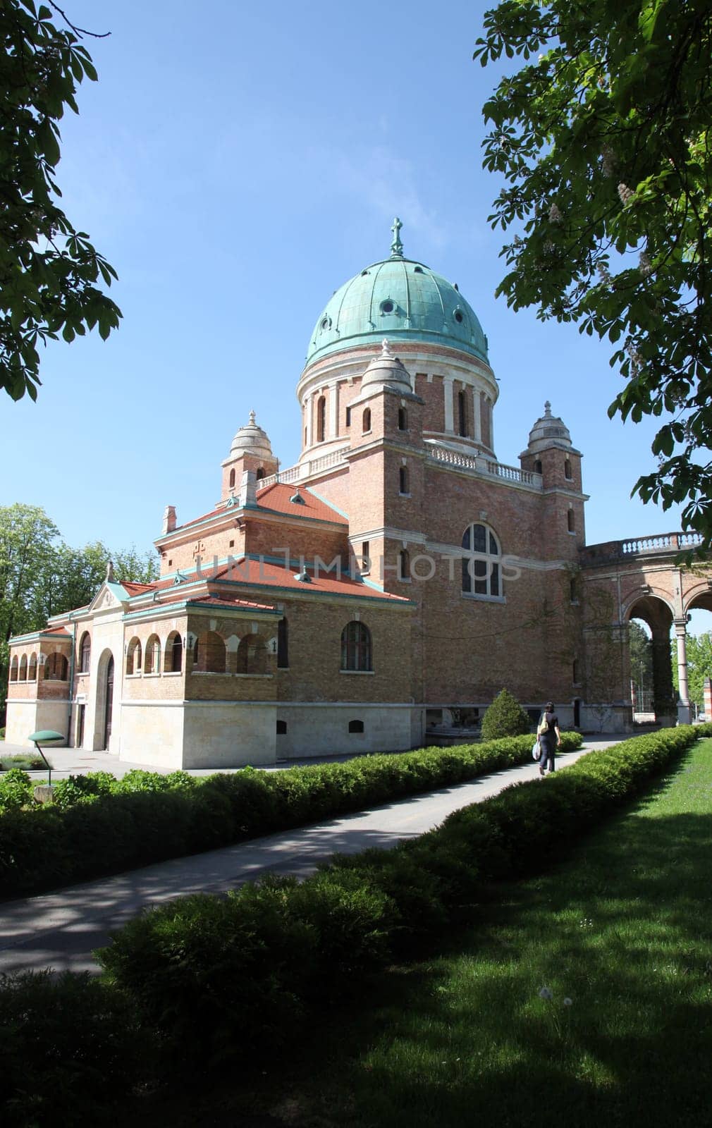 Church of Christ the King, Mirogoj graveyard in Zagreb, Croatia