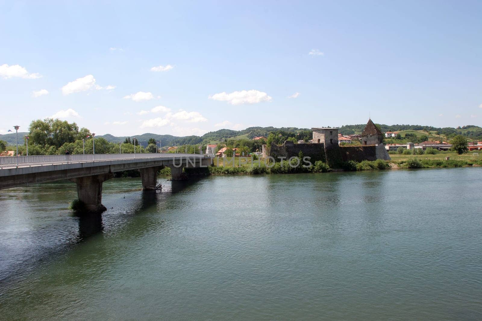 Bridge over the River Una in Hrvatska Kostajnica, Croatia