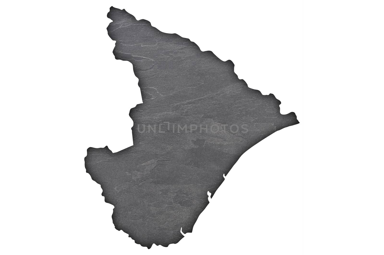 Map of Sergipe on dark slate