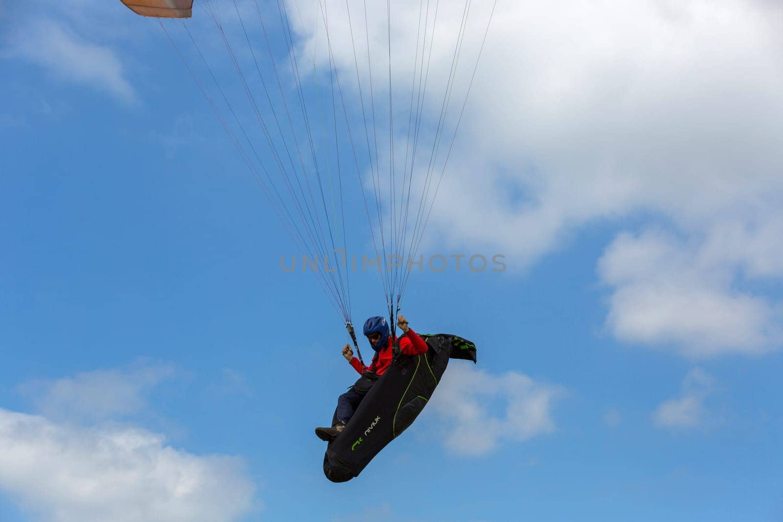 CALDELAS, PORTUGAL - JUNE 4: Paragliding Festival Aboua Cup de Caldelas 2016, in the north of Portugal, 4 June, 2016, Caldelas, Portugal.
