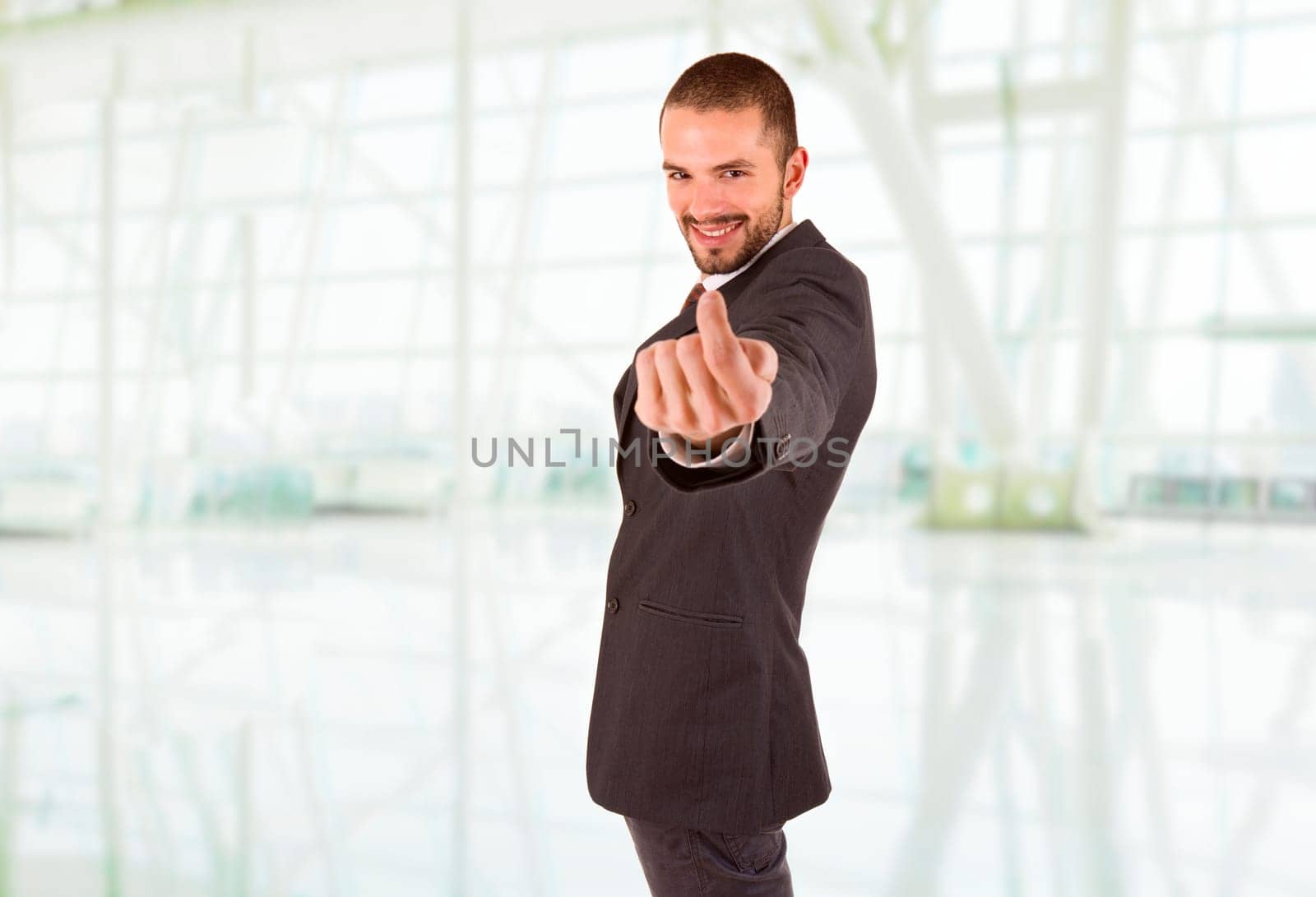 happy business man portrait at the office
