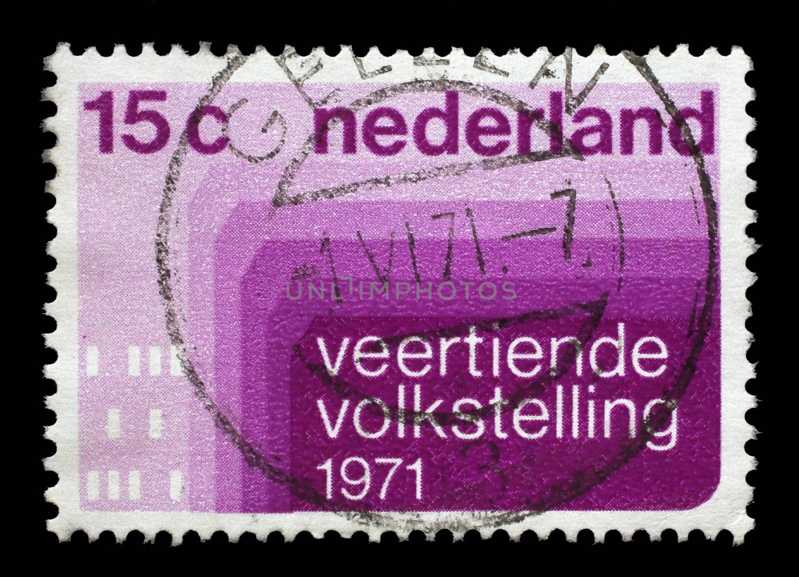 Stamp issued in Iceland shows the fouteenth population census, circa 1971.