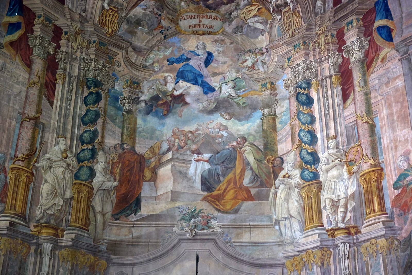 Assumption of the Virgin Mary altarpiece in the church of Assumption in Samobor, Croatia